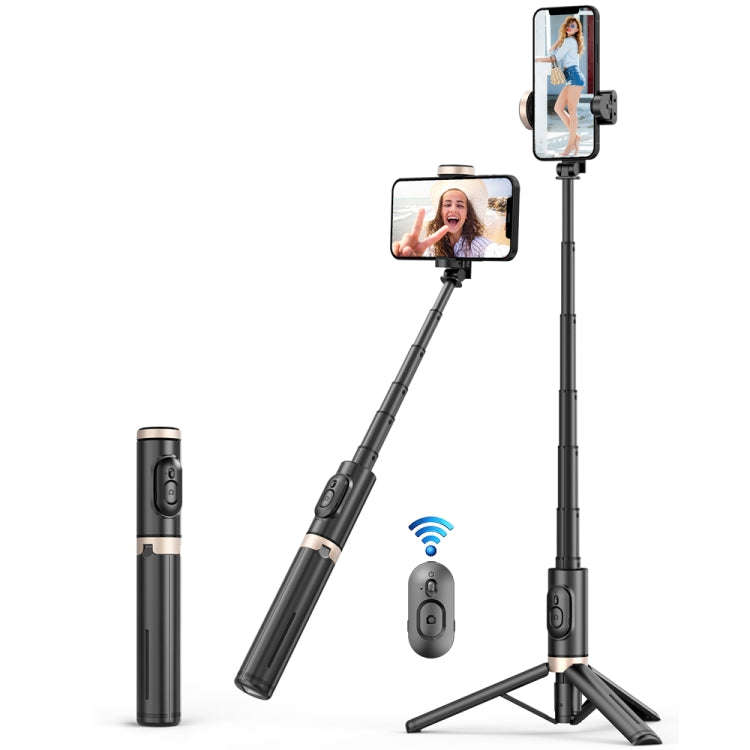 Q12 Hidden Design Reinforced Bluetooth Remote Control Tripod Selfie Stick (White)