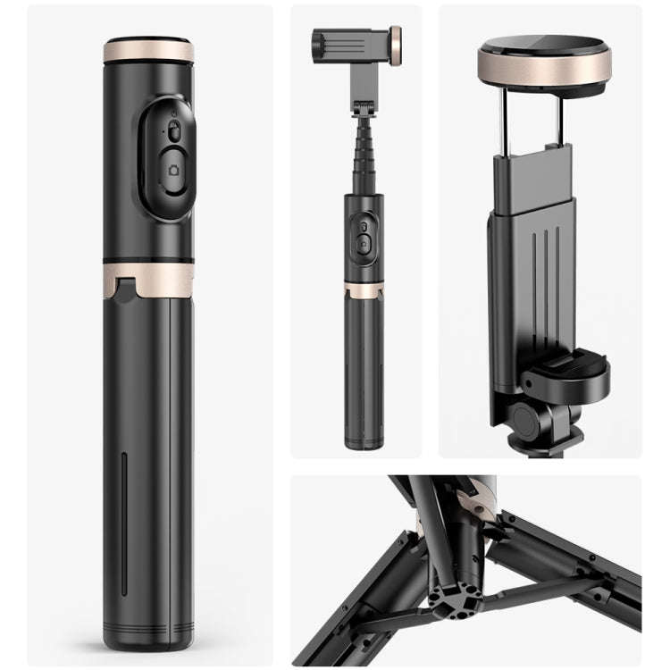 Q12 Hidden Design Reinforced Bluetooth Remote Control Tripod Selfie Stick (White)