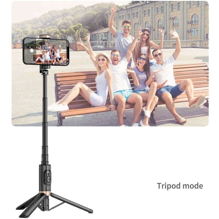 Q12 Hidden Design Reinforced Bluetooth Remote Control Tripod Selfie Stick (White)