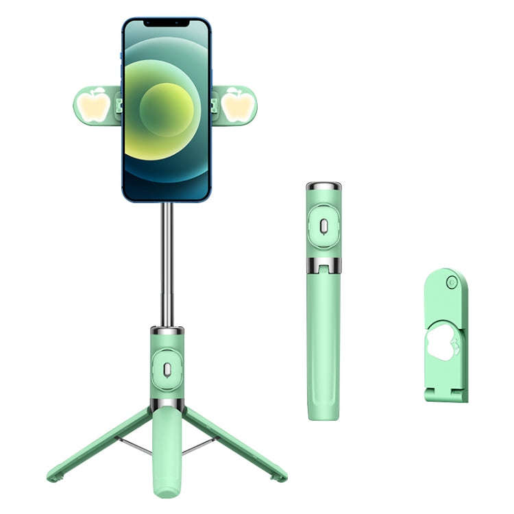 M01S Bluetooth Remote Control Dual Fill Light Tripod Selfie Stick (Green)