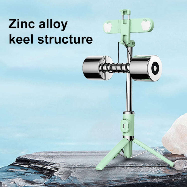 M01S Bluetooth Remote Control Dual Fill Light Tripod Selfie Stick (Green)