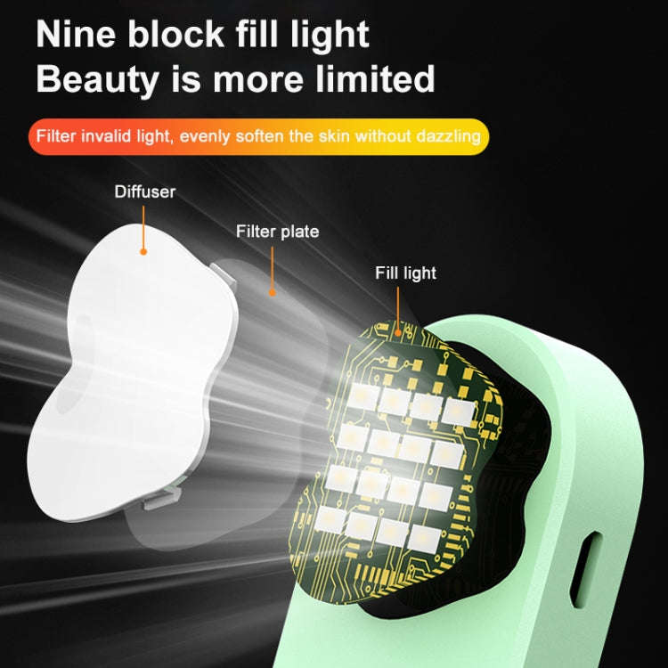 M01S Bluetooth Remote Control Dual Fill Light Tripod Selfie Stick (Green)