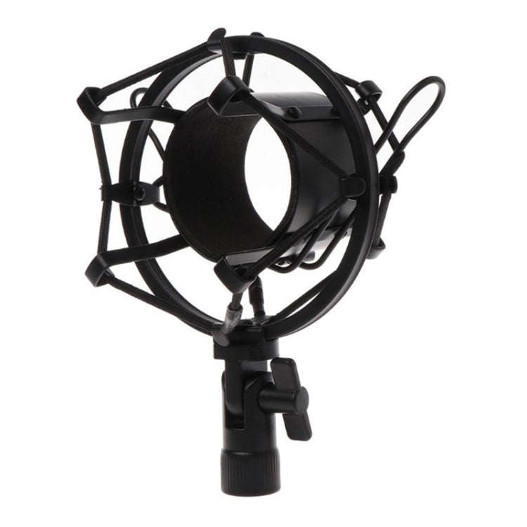 5 PCS Condenser Microphone 46mm Plastic Shockproof Mount Holder (Black)