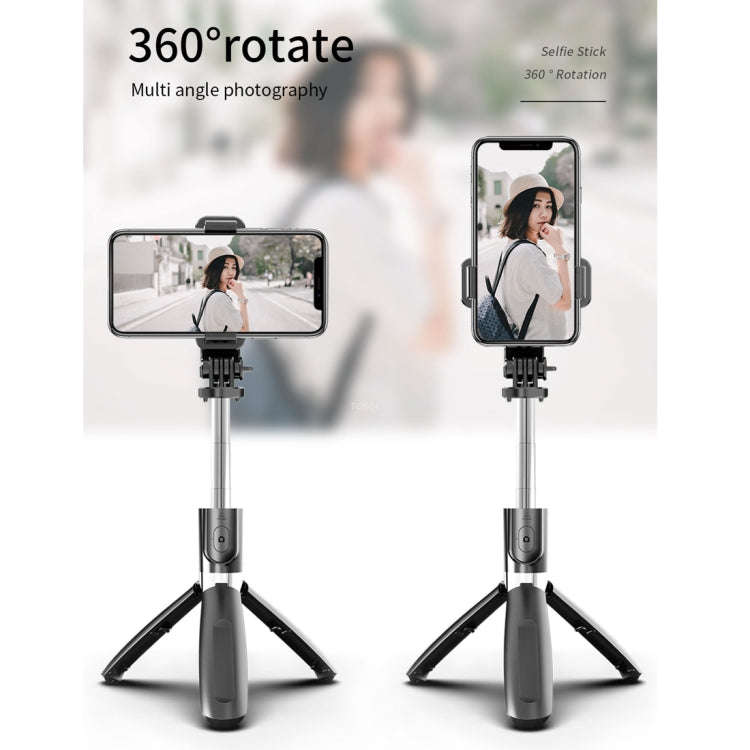 L02 100cm Multi-function Adjustable Bluetooth Self-timer Pole Tripod Selfie Stick (White)