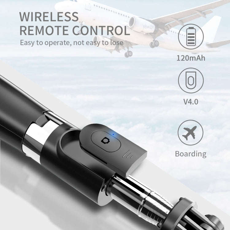 L02 100cm Multi-function Adjustable Bluetooth Self-timer Pole Tripod Selfie Stick (White)