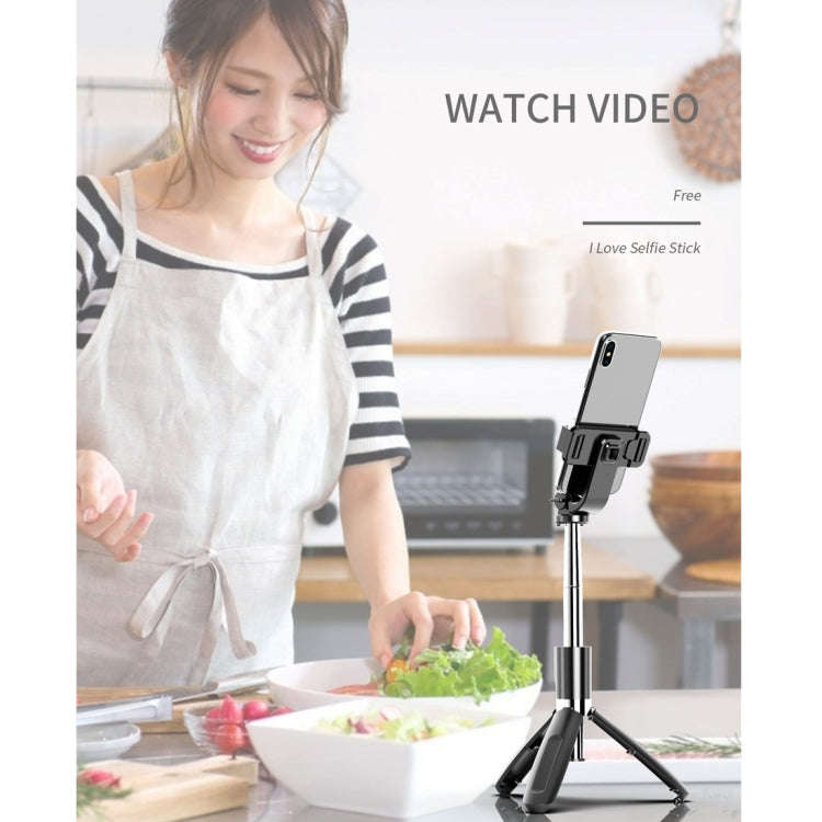 L02 100cm Multi-function Adjustable Bluetooth Self-timer Pole Tripod Selfie Stick (White)