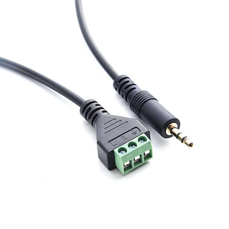 3.5mm 3 Pin Stereo Male to AV Screw Terminal Audio Jacks Terminal Male Lock Connector Cable, Leng...