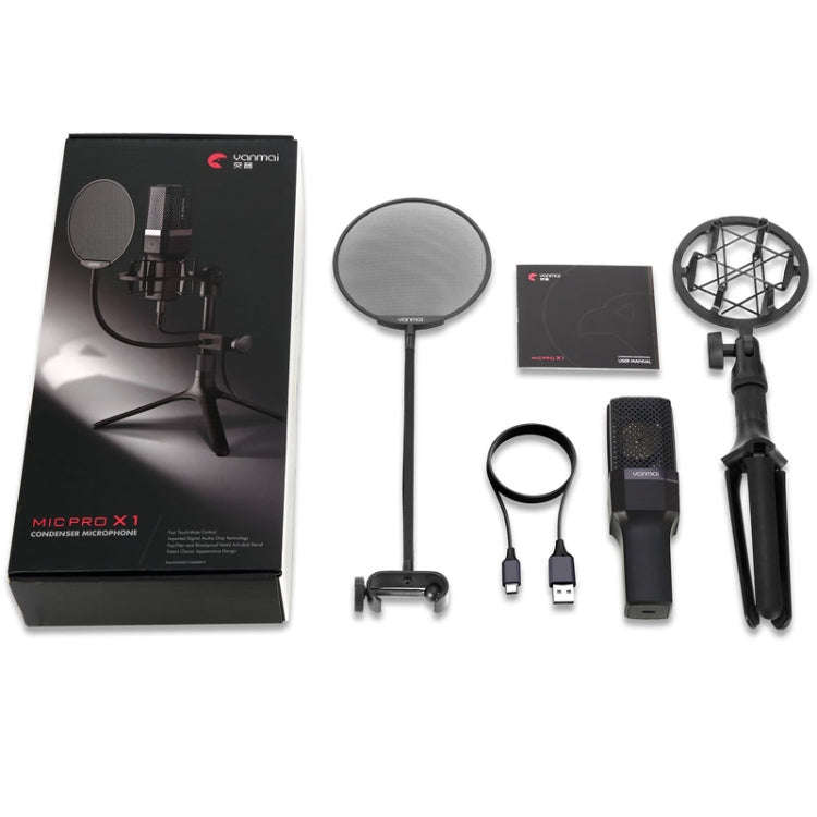 Yanmai X1 4 in 1 Foldable Lifting Professional Desktop Live Broadcast Cardioid Pointing Condenser...
