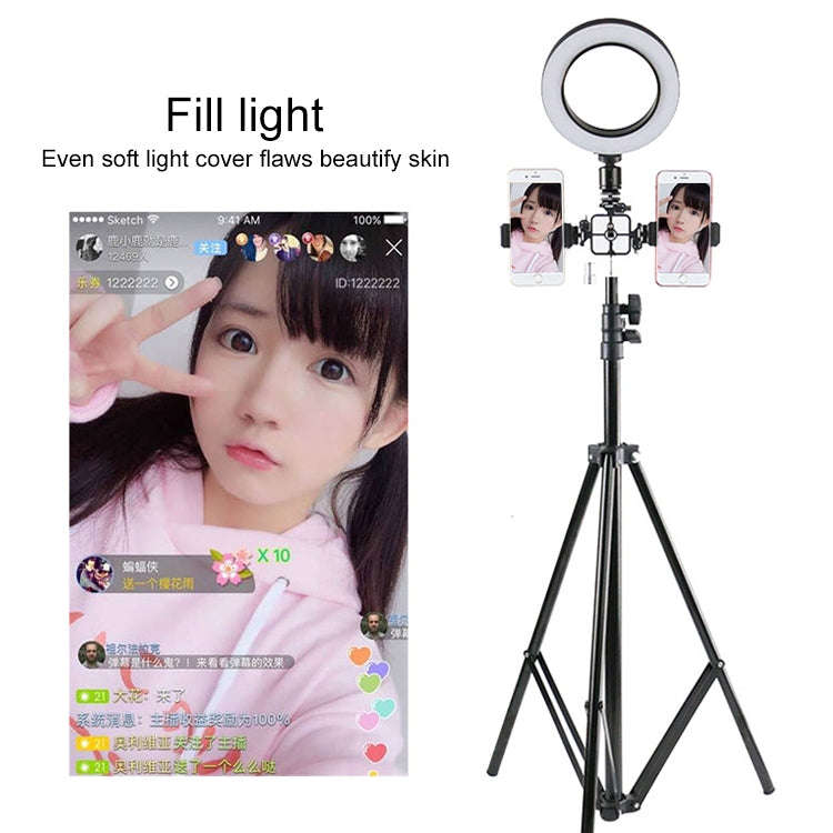 Live Broadcast Self-timer Dimming Ring LED Beauty Selfie Light with Small Table Tripod, Selfie Li...