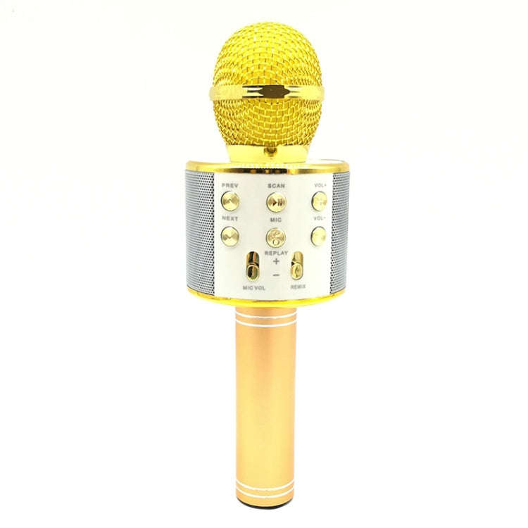 WS-858 Metal High Sound Quality Handheld KTV Karaoke Recording Bluetooth Wireless Microphone, for...