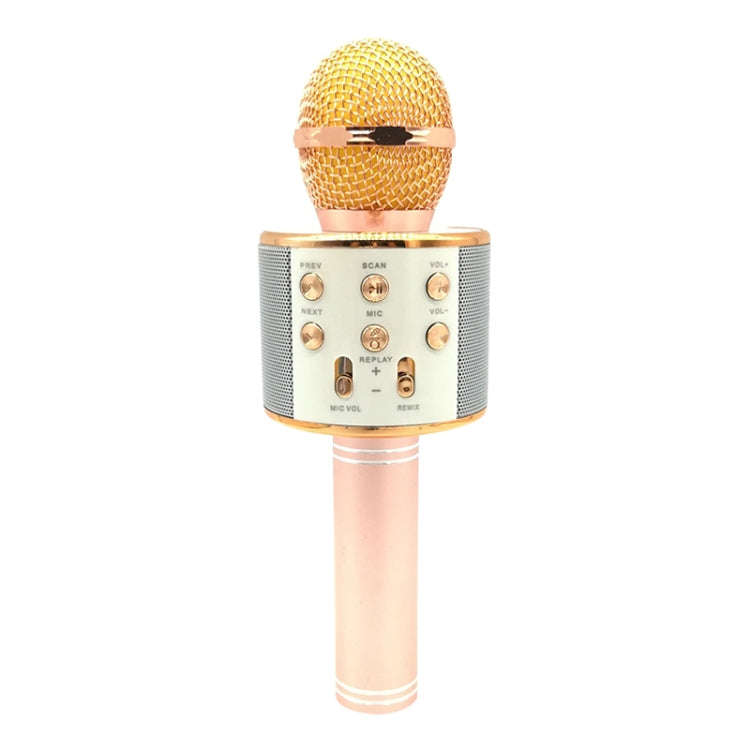 WS-858 Metal High Sound Quality Handheld KTV Karaoke Recording Bluetooth Wireless Microphone, for...
