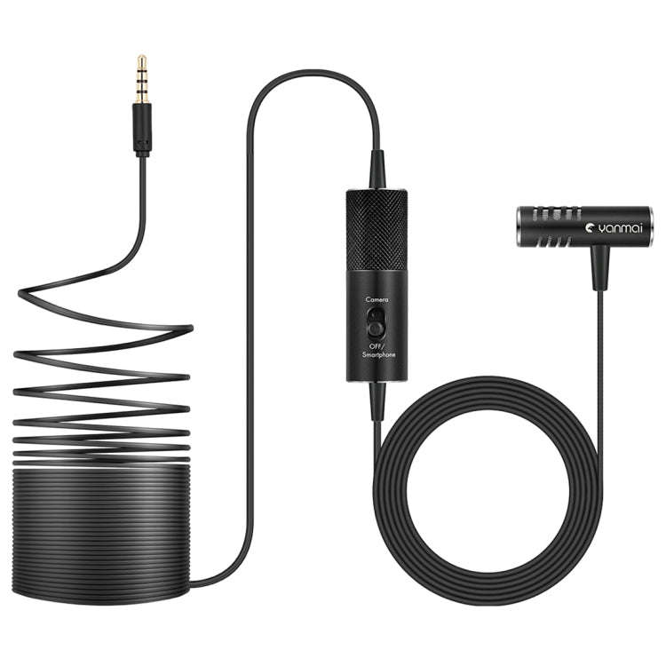 Yanmai R933S Professional Clip-On 3.5mm Plug Lavalier Omni-directional Broadcast Condenser Microp...