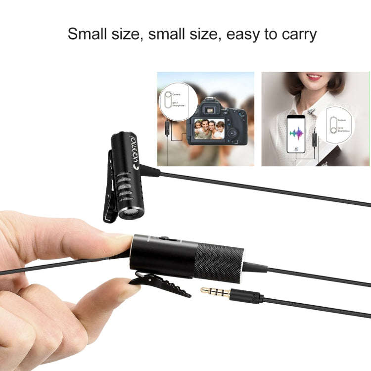 Yanmai R933S Professional Clip-On 3.5mm Plug Lavalier Omni-directional Broadcast Condenser Microp...
