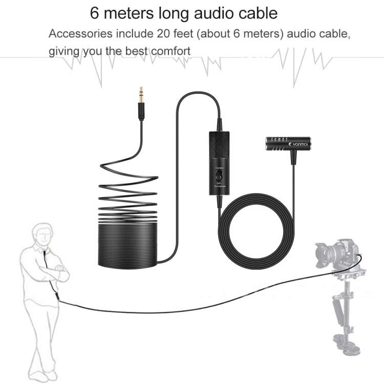 Yanmai R933S Professional Clip-On 3.5mm Plug Lavalier Omni-directional Broadcast Condenser Microp...