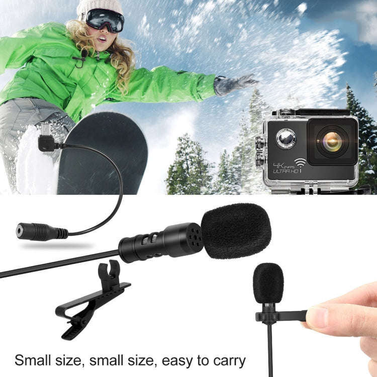 Yanmai R955 Clip-on Lapel Mic Lavalier Omni-directional Double Condenser Microphone, For Live Bro...