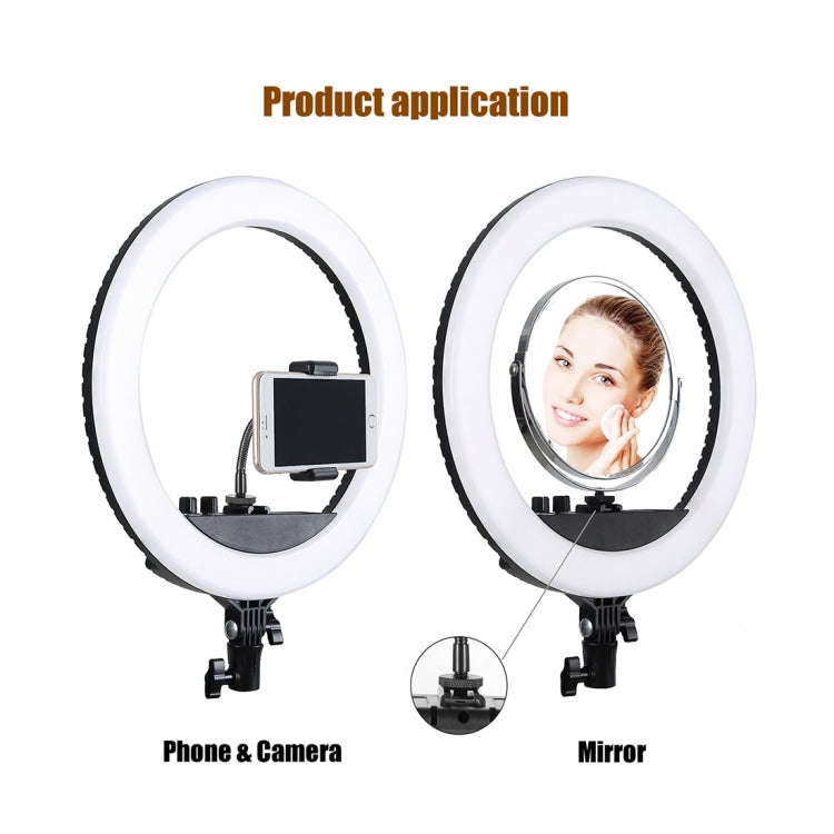 MANTOO RL-12 II 100-240V 28W 12 inch Two-color Dimmable Ring Fill Light with Tripod