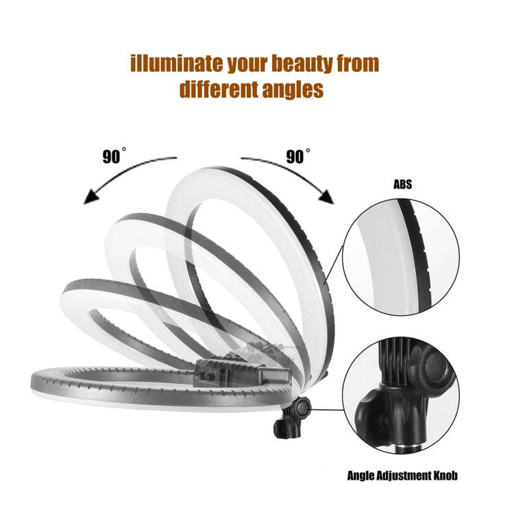 MANTOO RL-12 II 100-240V 28W 12 inch Two-color Dimmable Ring Fill Light with Tripod