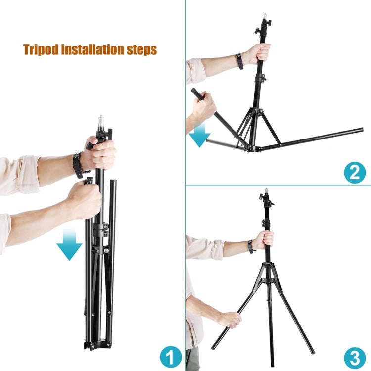 MANTOO RL-12 II 100-240V 28W 12 inch Two-color Dimmable Ring Fill Light with Tripod