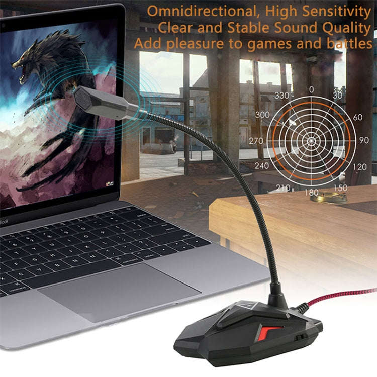 G55 Capacitive Gaming Microphone with LED Indicator(Black)