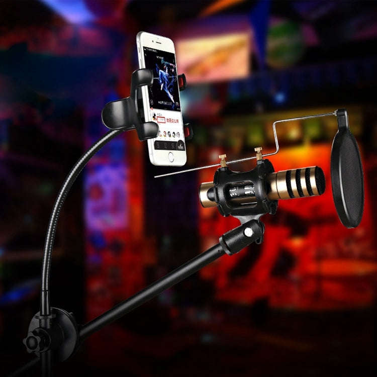 RODD NB-108 Karaoke Phone Microphone Tripod Scissor Arm Stand Holder For Studio Recording, Live B...