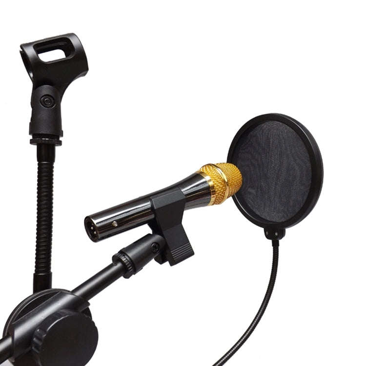Double-layer Recording Microphone Studio Wind Screen Pop Filter Mask Shield with Clip Stabilizing...