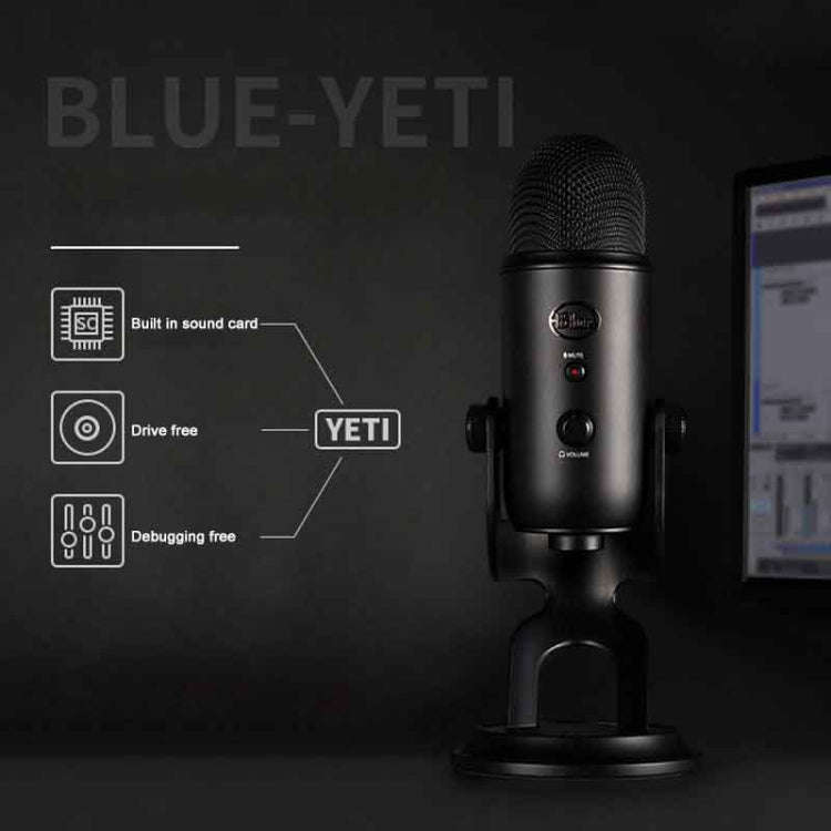 Logitech Blue Yeti USB Condenser Microphone(Black)