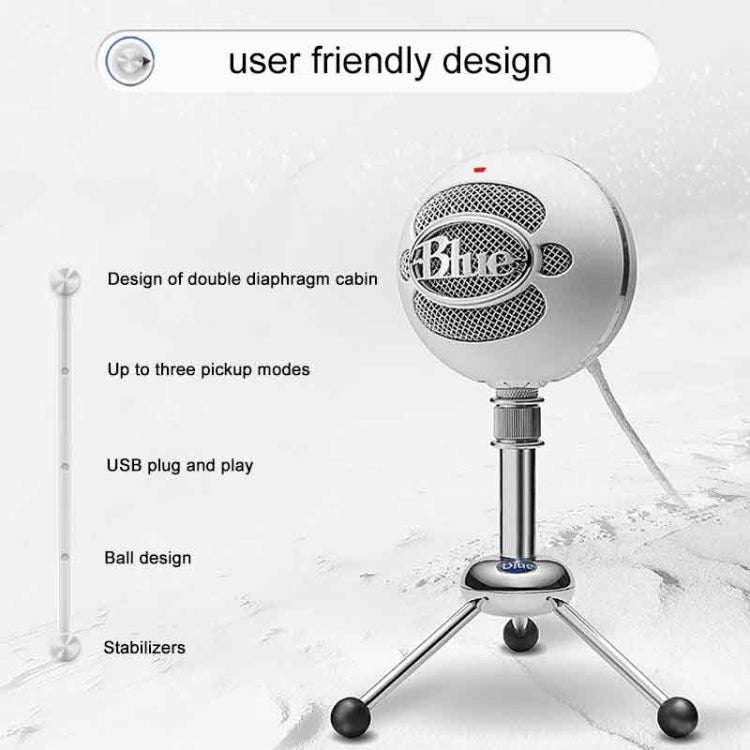 Logitech Blue Snowball USB Condenser Anchor Recording Microphone