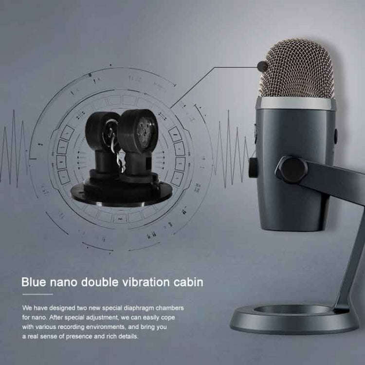 Logitech Blue Yeti Nano Condenser Digital USB Live Broadcast Microphone (Grey)