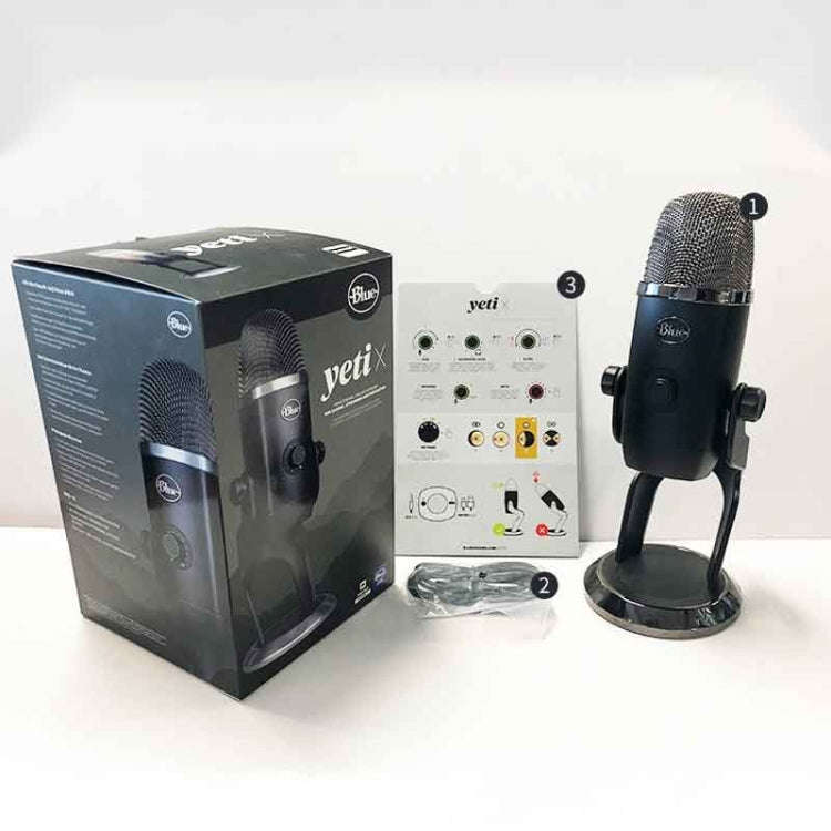 Logitech Blue Yeti X Condenser USB Recording Live Broadcast Microphone (Black)