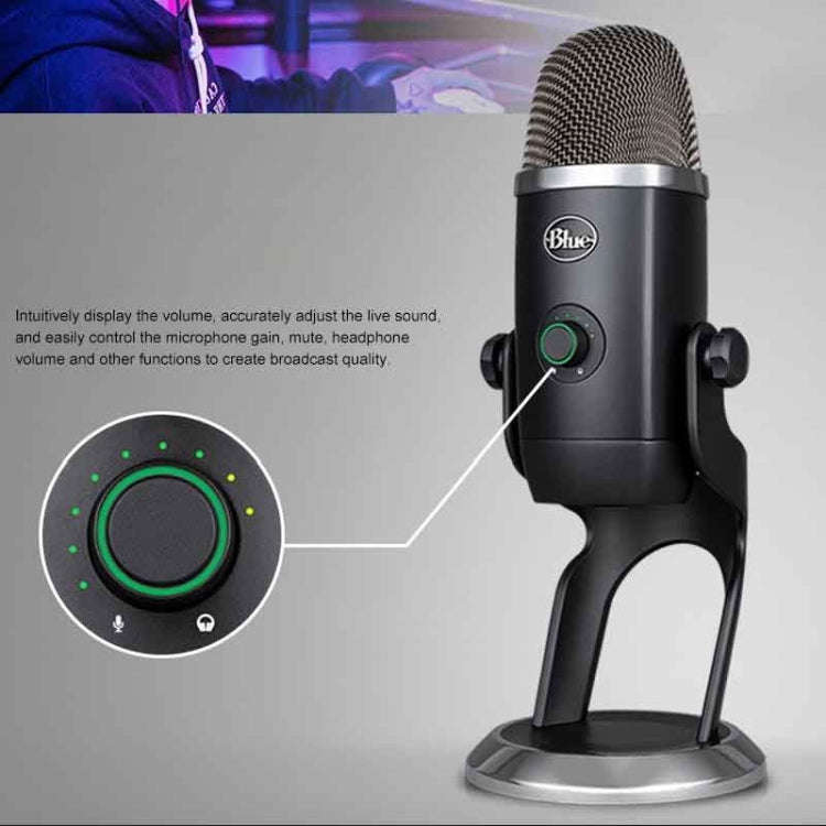 Logitech Blue Yeti X Condenser USB Recording Live Broadcast Microphone (Black)