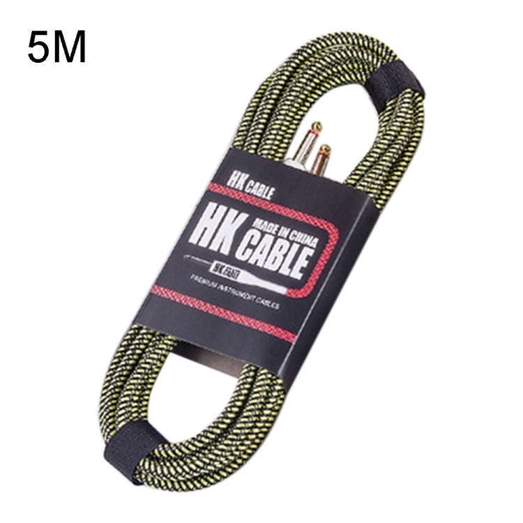 Wooden Guitar Bass Connection Cable Noise Reduction Audio Cable, Cable Length: 5m, Random Color D...