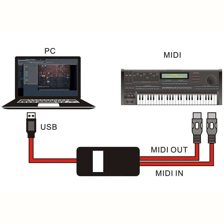 WERSI UM-18 USB MIDI Cable MidiPort Midi Cable Electric Piano Electronic Drum Music Editing Line,...
