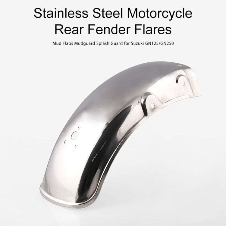 MB-WE019 Motorcycle Modified Stainless Steel Rear Mudguards Rear Tire Fender for Suzuki GN125 / G...