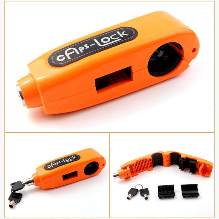 Motorcycle Electric Car Aluminum AlloyThrottle Anti-theft Brake Lock(Orange)
