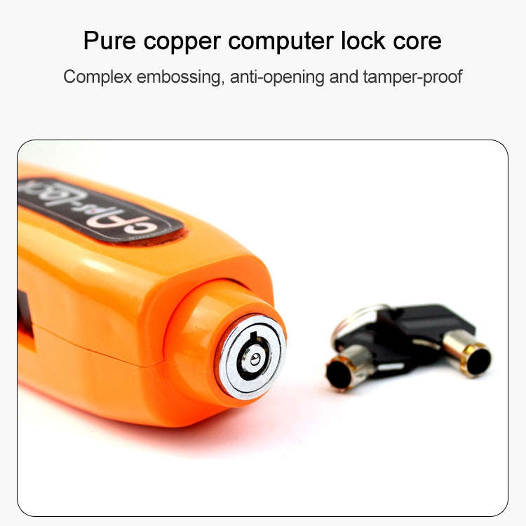 Motorcycle Electric Car Aluminum AlloyThrottle Anti-theft Brake Lock(Orange)