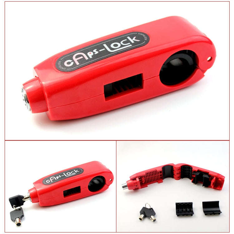 Motorcycle Electric Car Aluminum AlloyThrottle Anti-theft Brake Lock(Red)