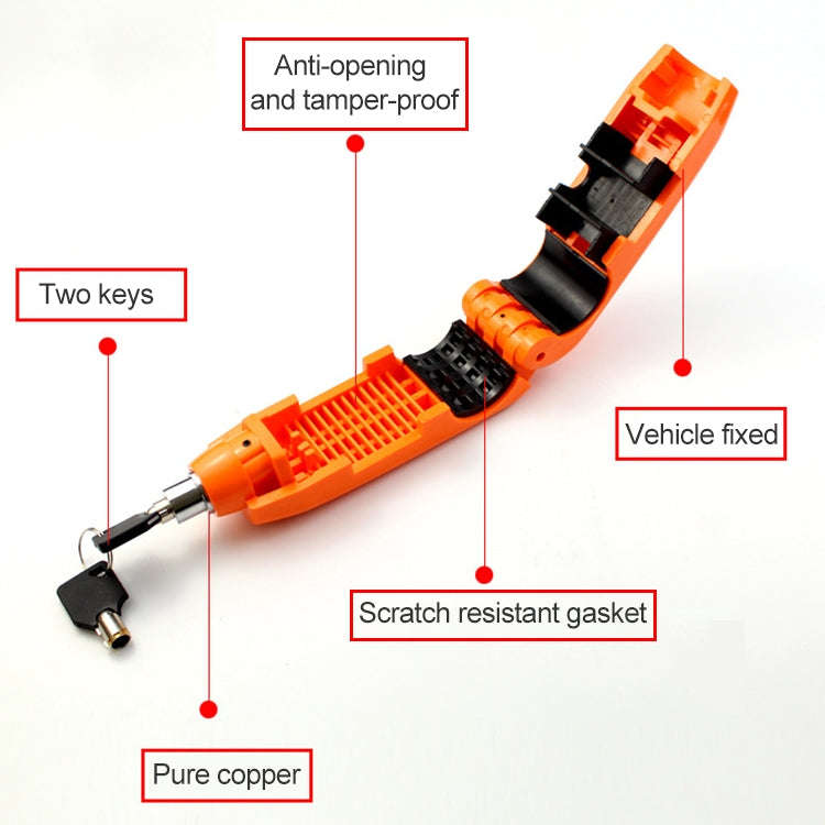 Motorcycle Electric Car Aluminum AlloyThrottle Anti-theft Brake Lock(Red)