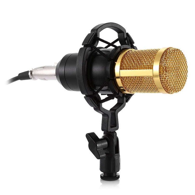 BM-800 3.5mm Studio Recording Wired Condenser Sound Microphone with Shock Mount, Compatible with ...