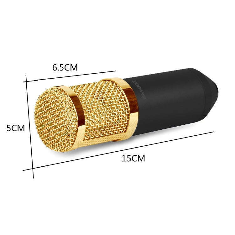 BM-800 3.5mm Studio Recording Wired Condenser Sound Microphone with Shock Mount, Compatible with ...