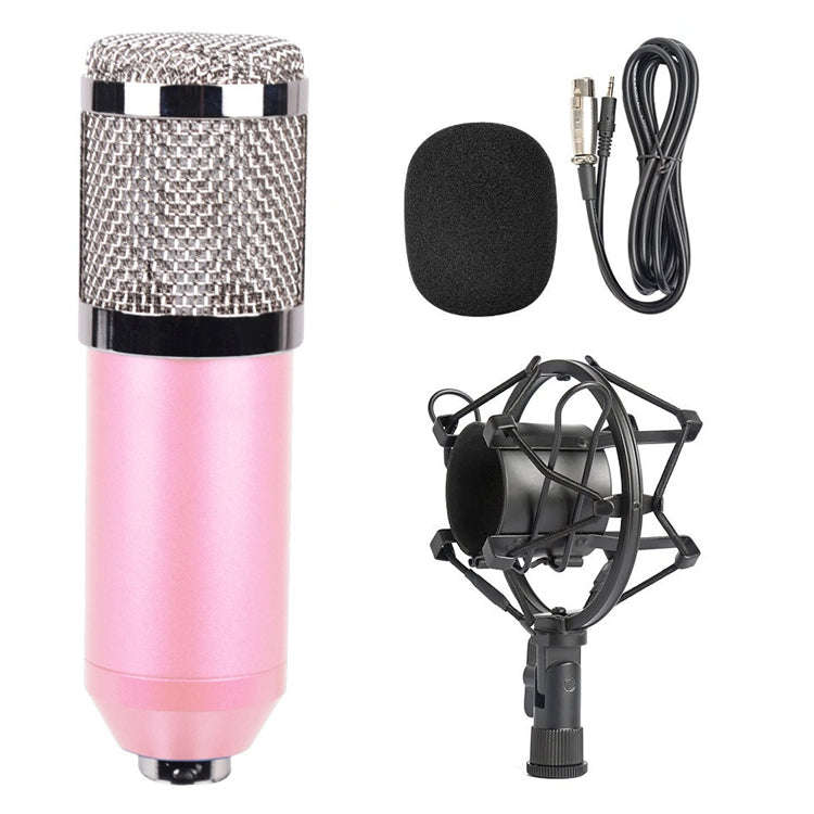 BM-800 3.5mm Studio Recording Wired Condenser Sound Microphone with Shock Mount, Compatible with ...