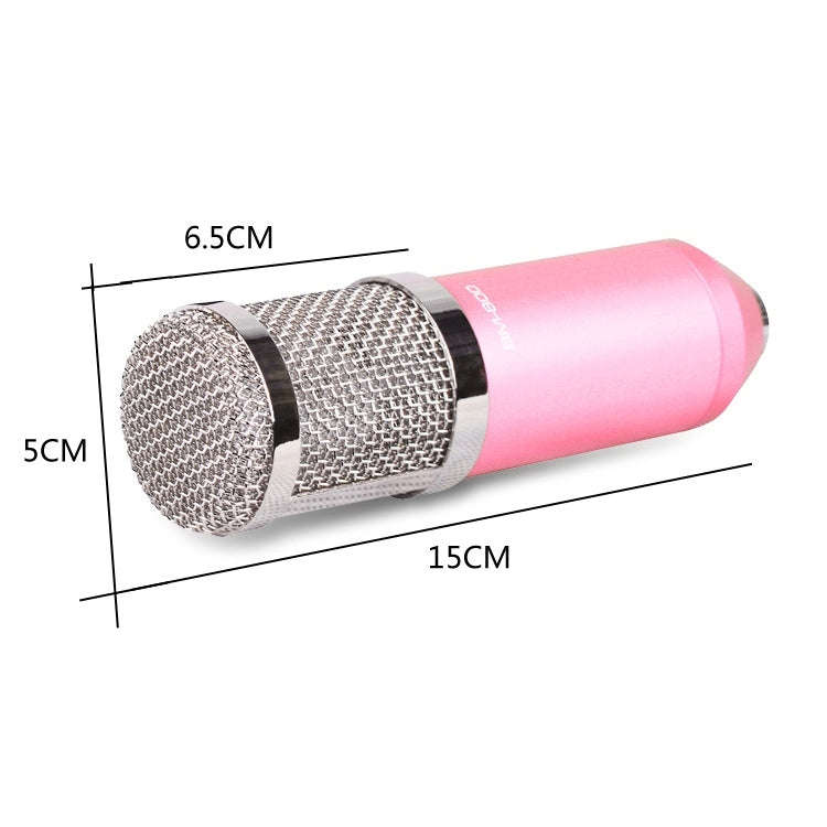 BM-800 3.5mm Studio Recording Wired Condenser Sound Microphone with Shock Mount, Compatible with ...
