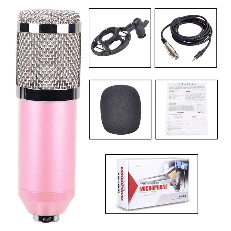 BM-800 3.5mm Studio Recording Wired Condenser Sound Microphone with Shock Mount, Compatible with ...