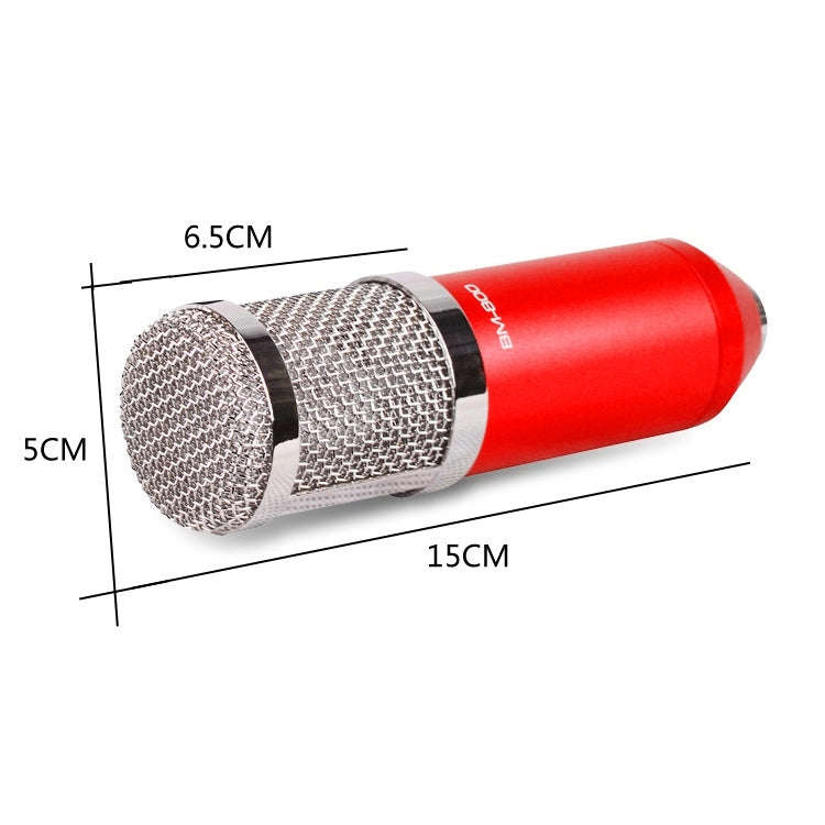 BM-800 3.5mm Studio Recording Wired Condenser Sound Microphone with Shock Mount, Compatible with ...