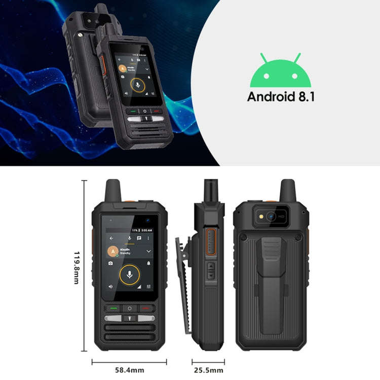 UNIWA F80 Walkie Talkie Rugged Phone, 1GB+8GB, Waterproof Dustproof Shockproof, 5300mAh Battery, ...