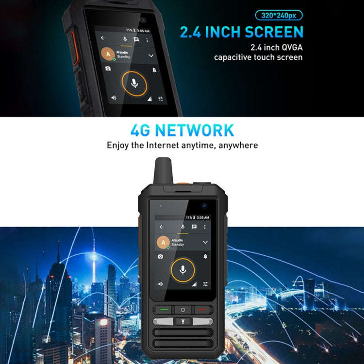 UNIWA F80 Walkie Talkie Rugged Phone, 1GB+8GB, Waterproof Dustproof Shockproof, 5300mAh Battery, ...