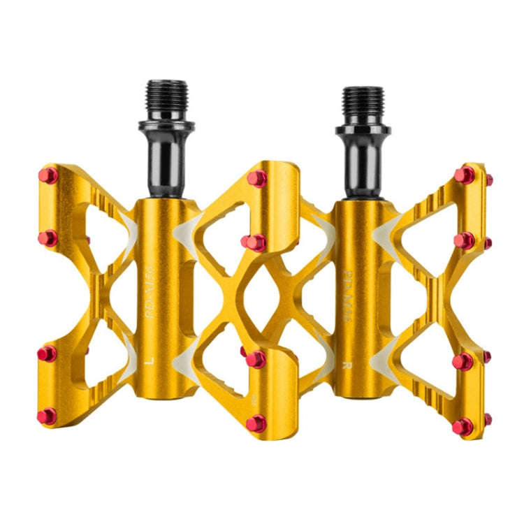 PROMEND PD-M56 1 Pair Mountain Bicycle Aluminum Alloy 3-Bearings Pedals (Gold)
