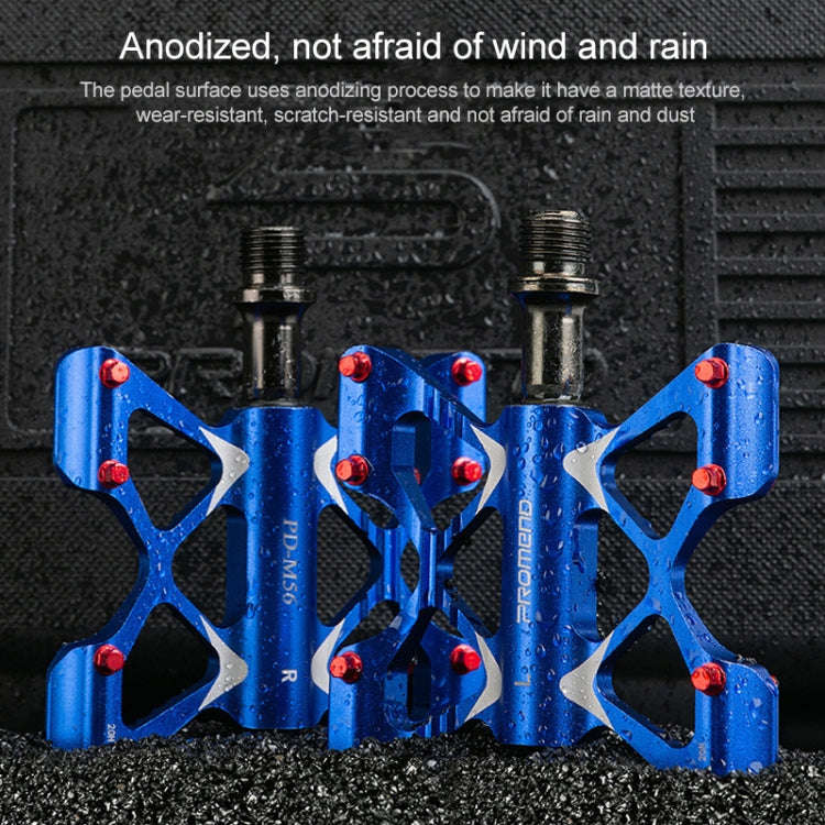 PROMEND PD-M56 1 Pair Mountain Bicycle Aluminum Alloy 3-Bearings Pedals (Blue)