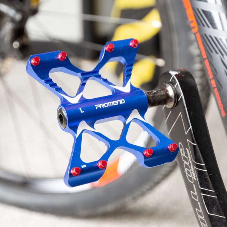 PROMEND PD-M56 1 Pair Mountain Bicycle Aluminum Alloy 3-Bearings Pedals (Blue)