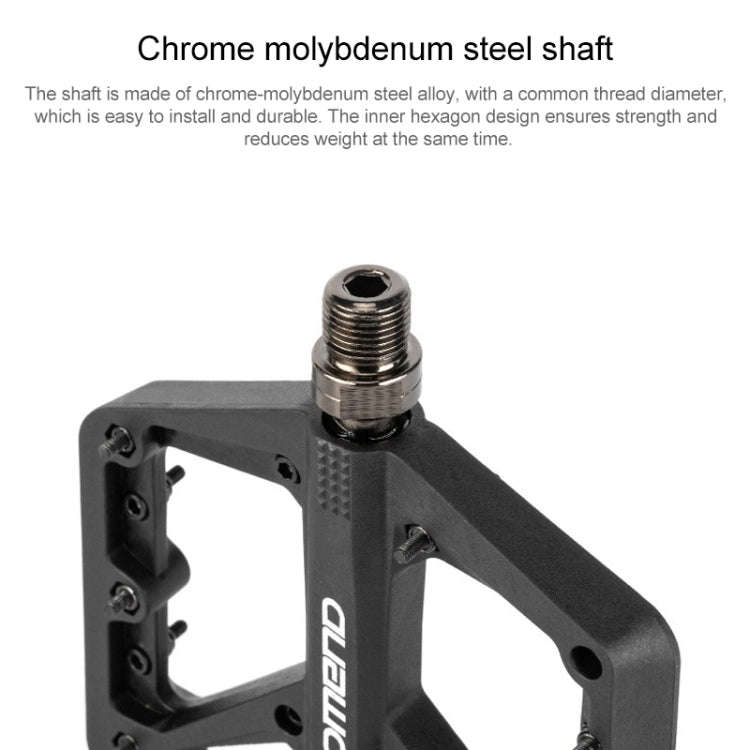 PROMEND PD-M42 1 Pair Mountain Bicycle Nylon High-speed Bearing Pedals(Red)