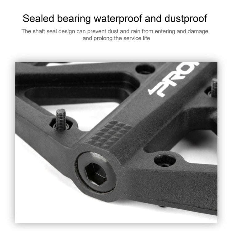 PROMEND PD-M42 1 Pair Mountain Bicycle Nylon High-speed Bearing Pedals(Orange)